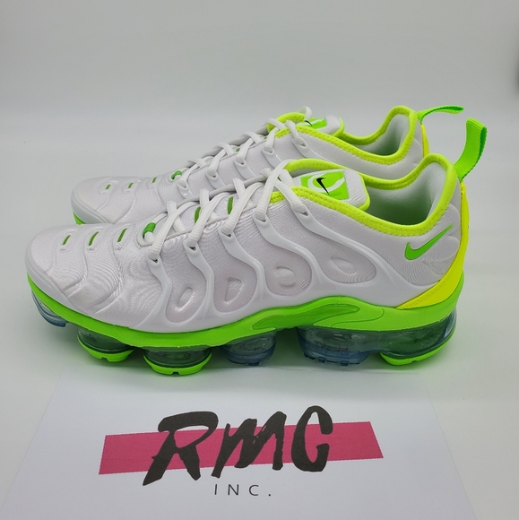 Nike Air VaporMax Plus Tennis Ball White Electric - Picture 1 of 9
